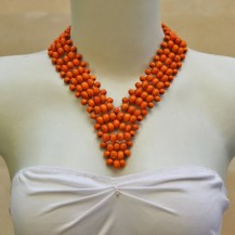 'Orange Balls V Neck