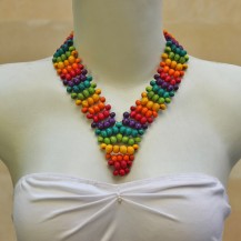 'Mix Colour Balls V Neck