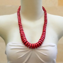 'Red Flatten Wood Chain