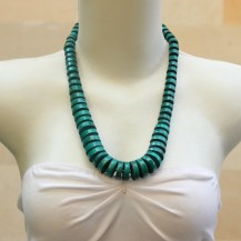 'Turquise Flatten Wood Chain