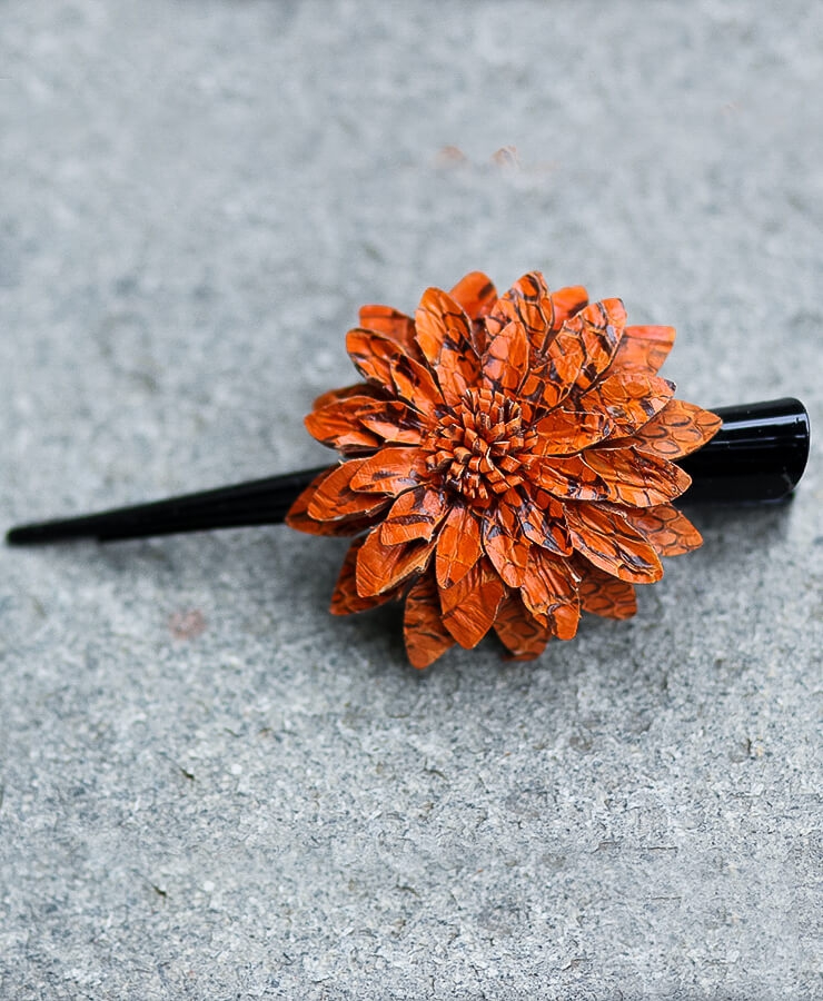 Leather Hairpin
