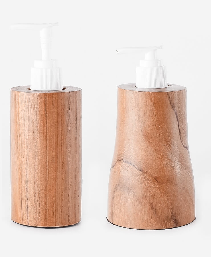 Teak Wood Soap Dispenser